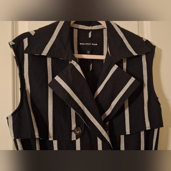 What not to wear Bussines striped shirt dress size medium cotton - Picture 8 of 9